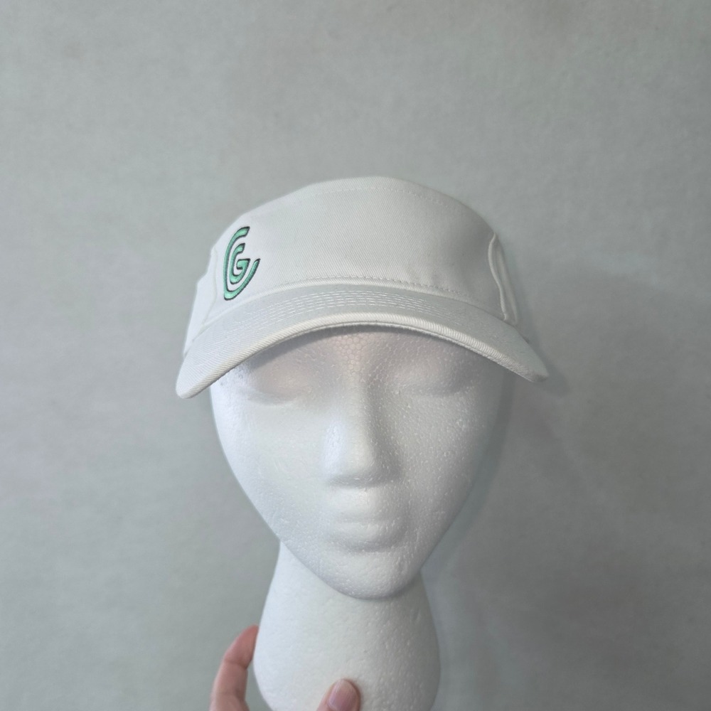 Cleveland Golf Visor Unisex One Size White Embroidered‎ Adjustable Cotton